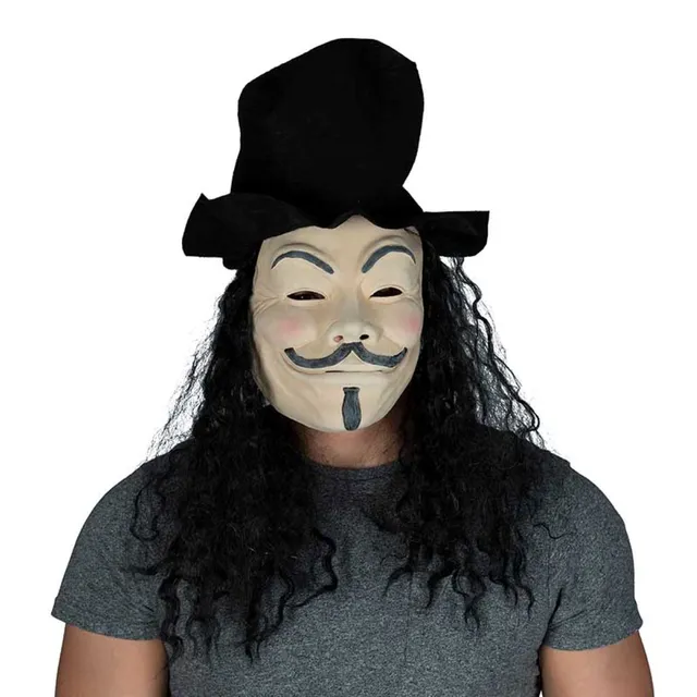 das-kost-mland-halloween-maske-haare-spitzbart image 1