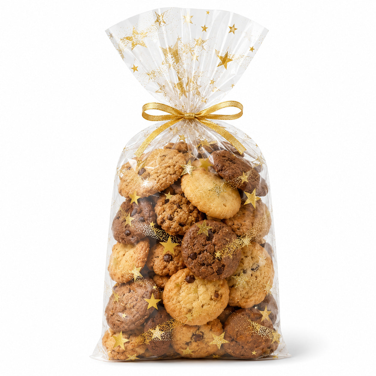 das-kost-mland-dekorationen-geb-ckbeutel-goldsterne-10-stk-18x30cm image 1