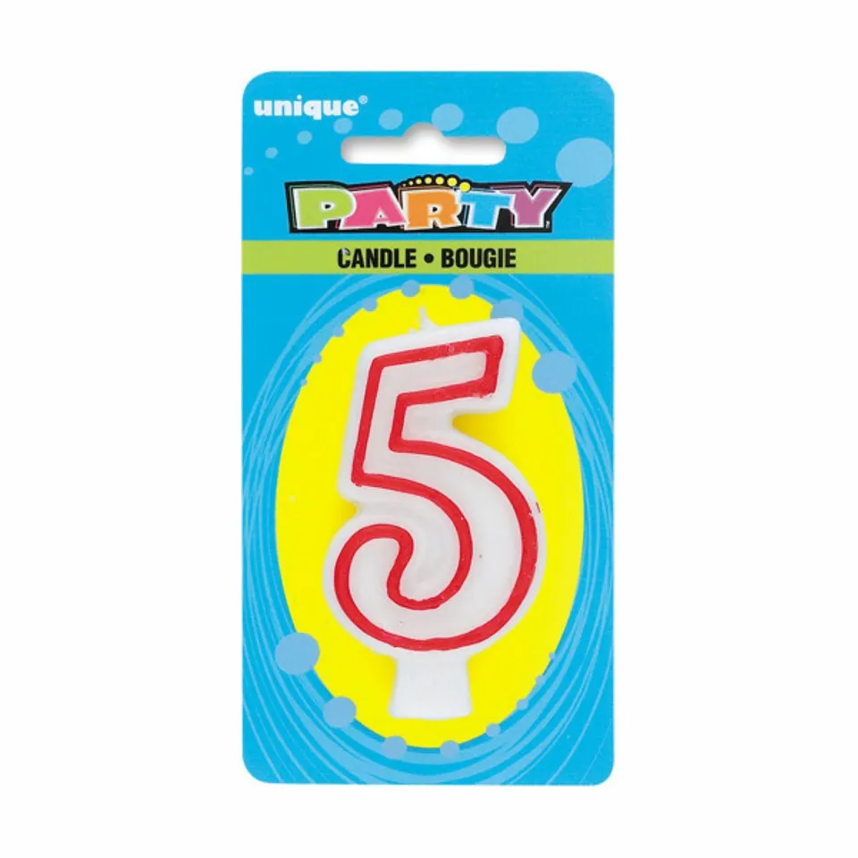 das-kost-mland-zahlenkerze-deluxe-5-tortendeko-geburtstag image 1