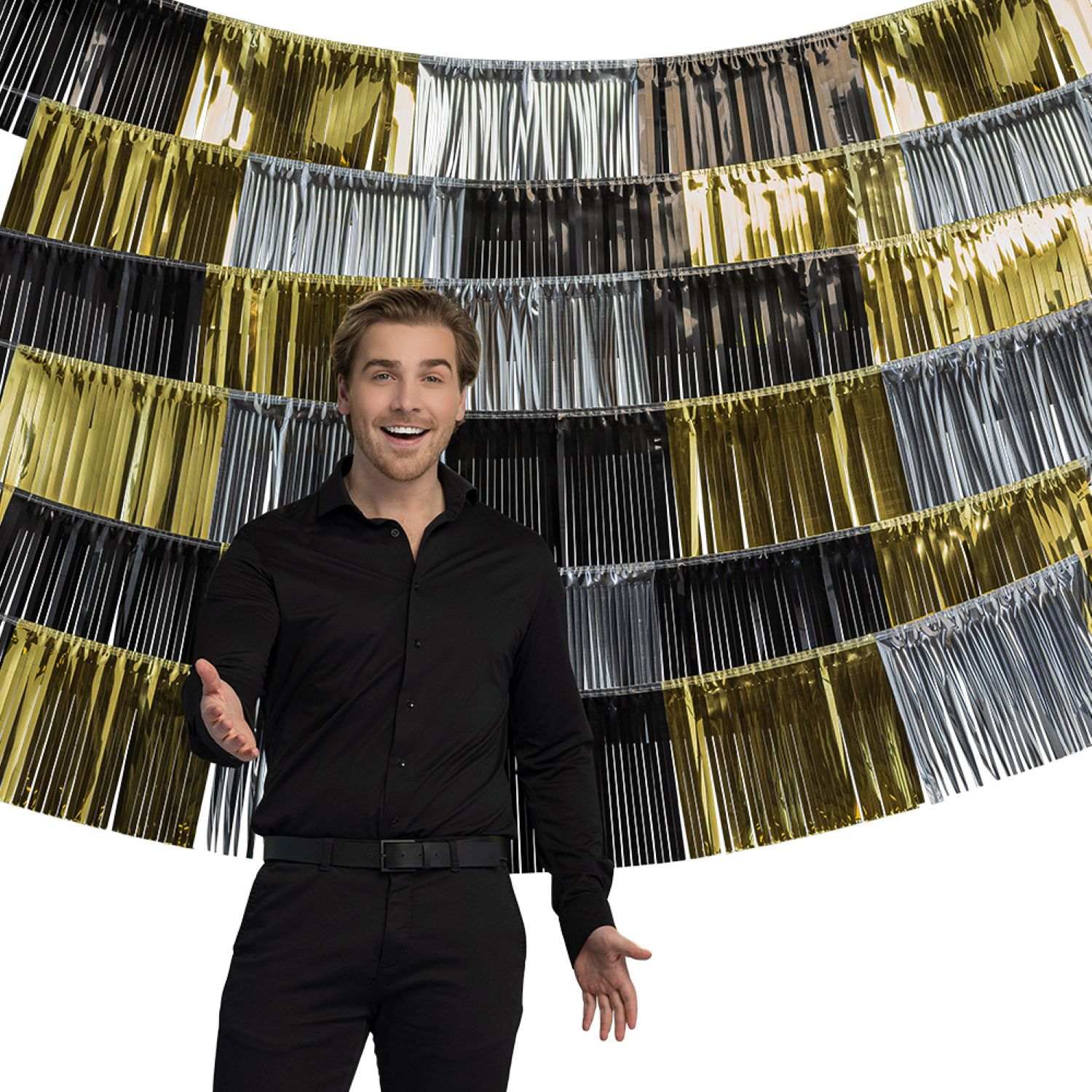 das-kost-mland-hintergrund-girlande-party-time-150x26cm-schwarz-gold image 2