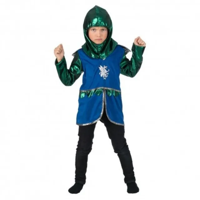 das-kost-mland-jungen-ritterkost-m-drache-blau-2-teilig-mit-kapuze image 1