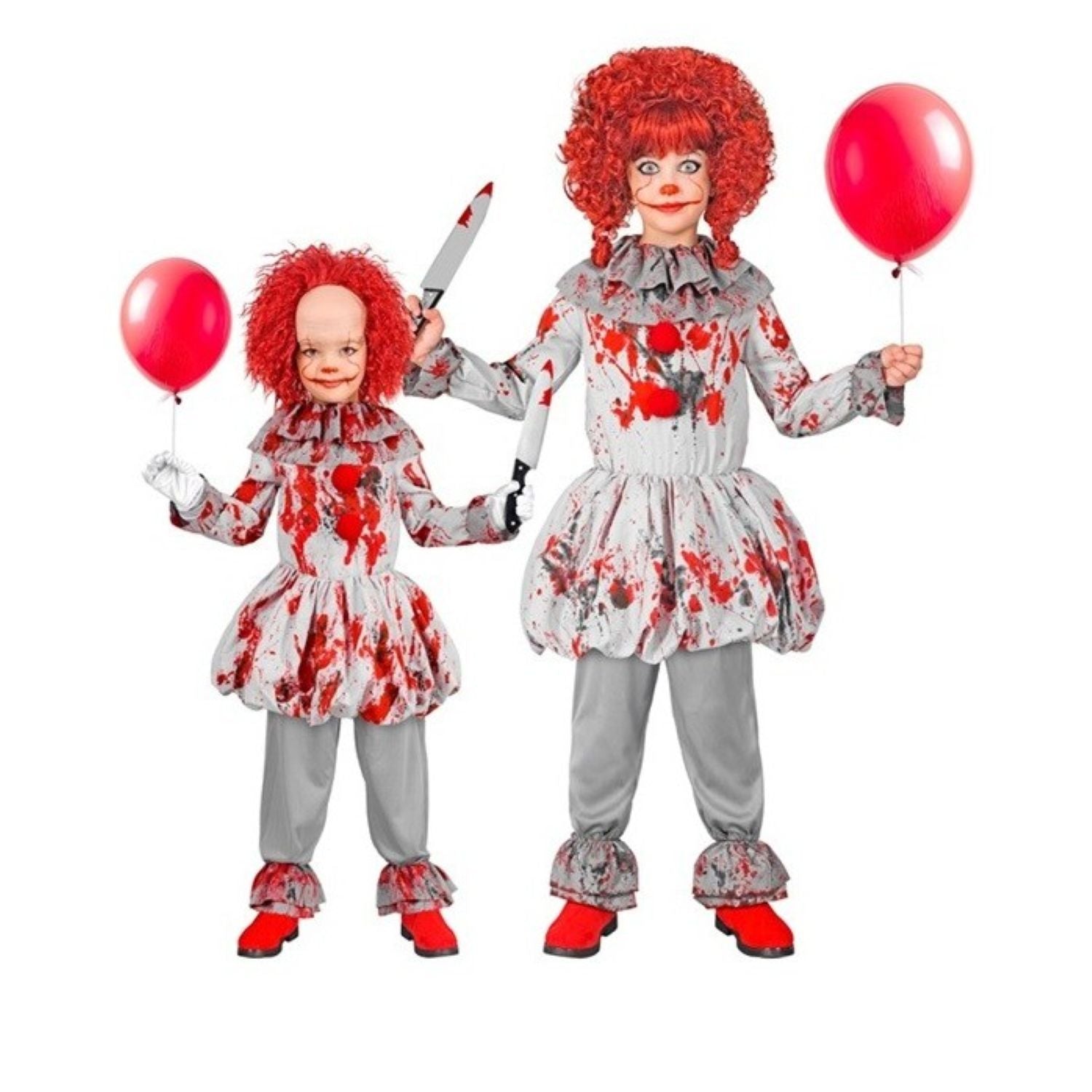 das-kost-mland-vintage-horror-clown-kinderkost-m-grau-128 image 1