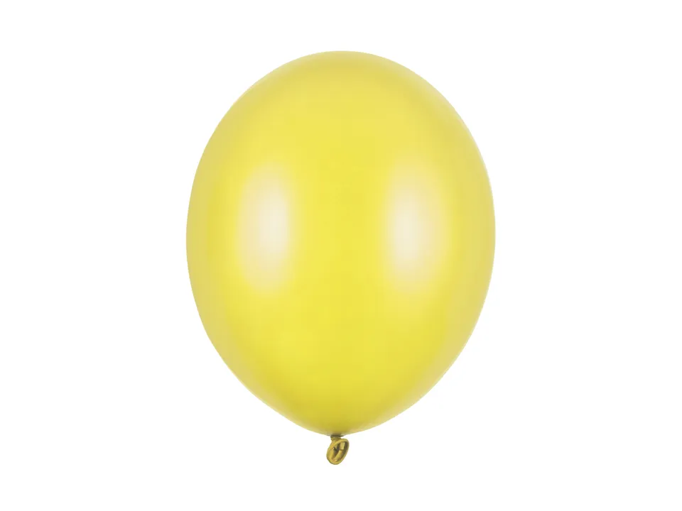 das-kost-mland-luftballon-uni-metallic-gelb-30cm-10stk image 1
