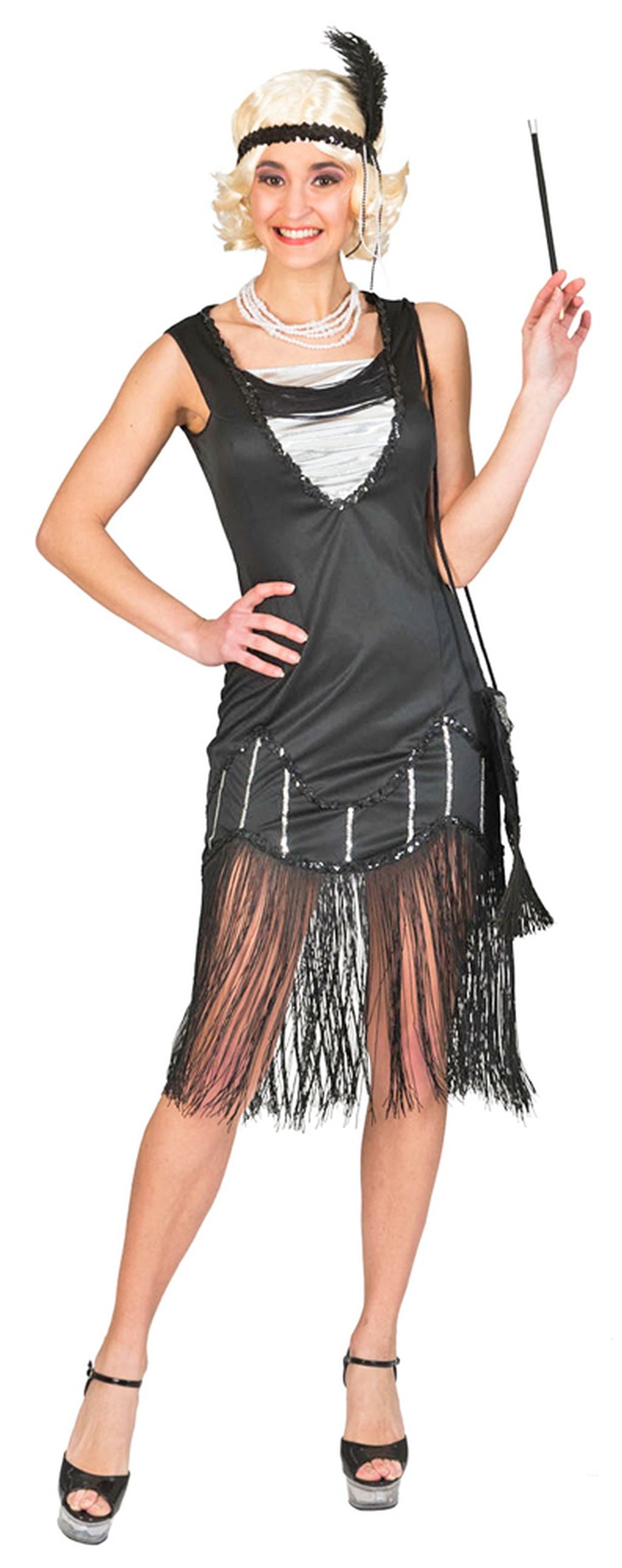 das-kost-mland-damen-charleston-kleid-silver-smile-schwarz-silber image 1