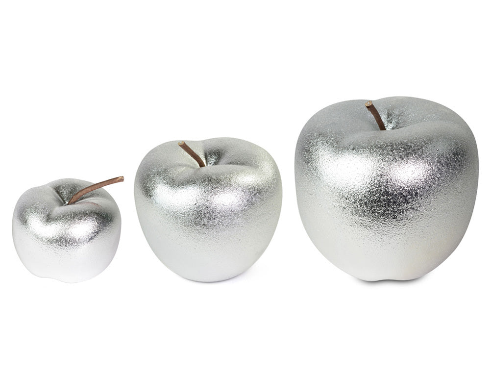 das-kost-mland-deko-apfel-silber-8cm-dolomit-gl-nzend image 3