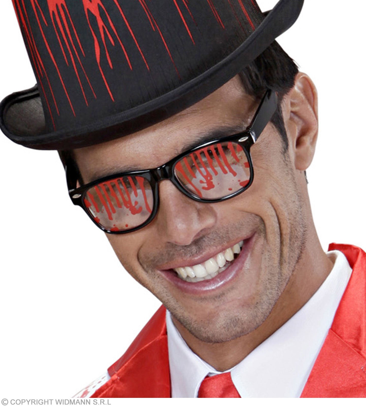 das-kost-mland-brille-blutbefleckt-schwarz-rot-accessoire image 2