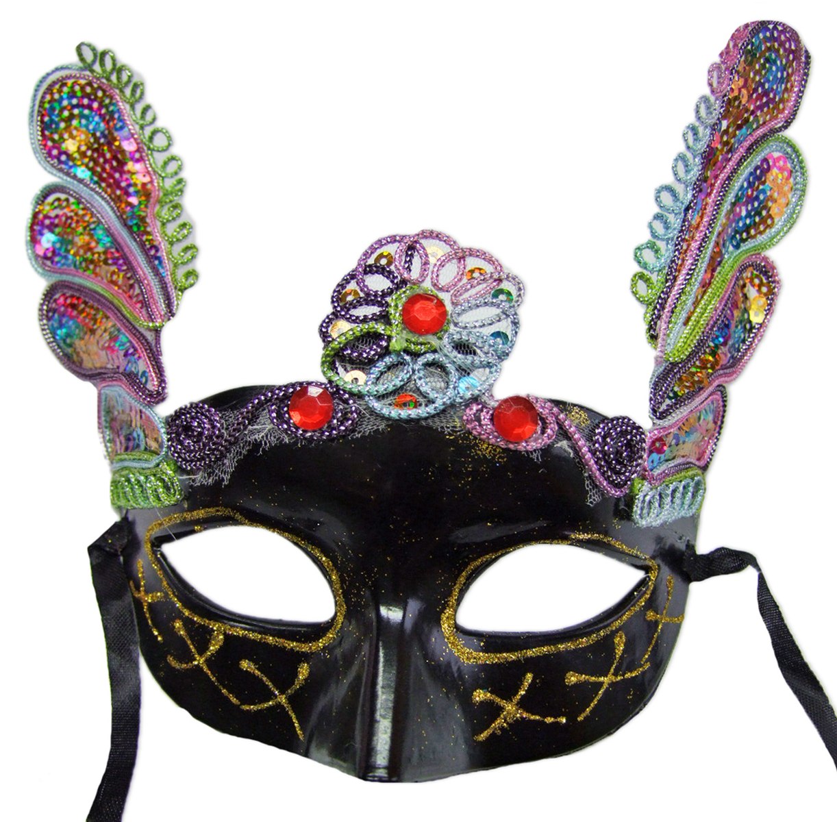 das-kost-mland-accessoires-augenmaske-florenz-schwarz-pailletten image 6
