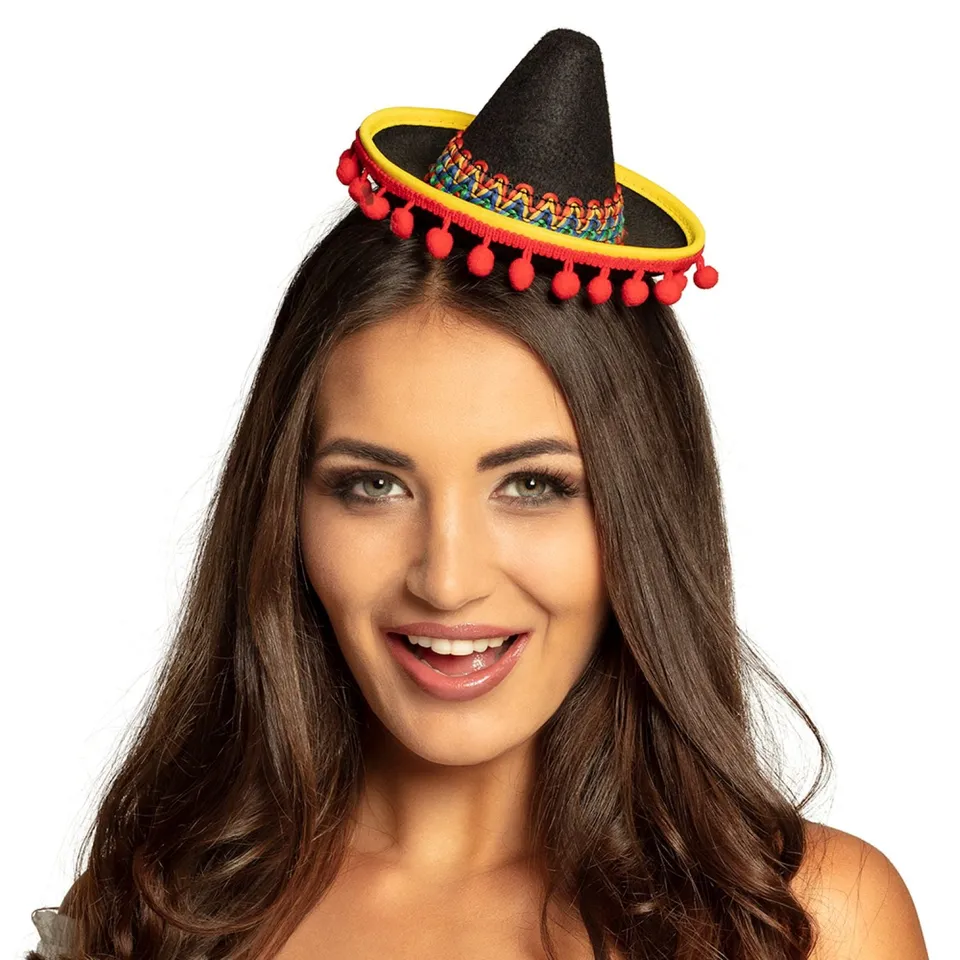 das-kost-mland-mexiko-haarreif-mini-sombrero-kost-m-bunt image 1