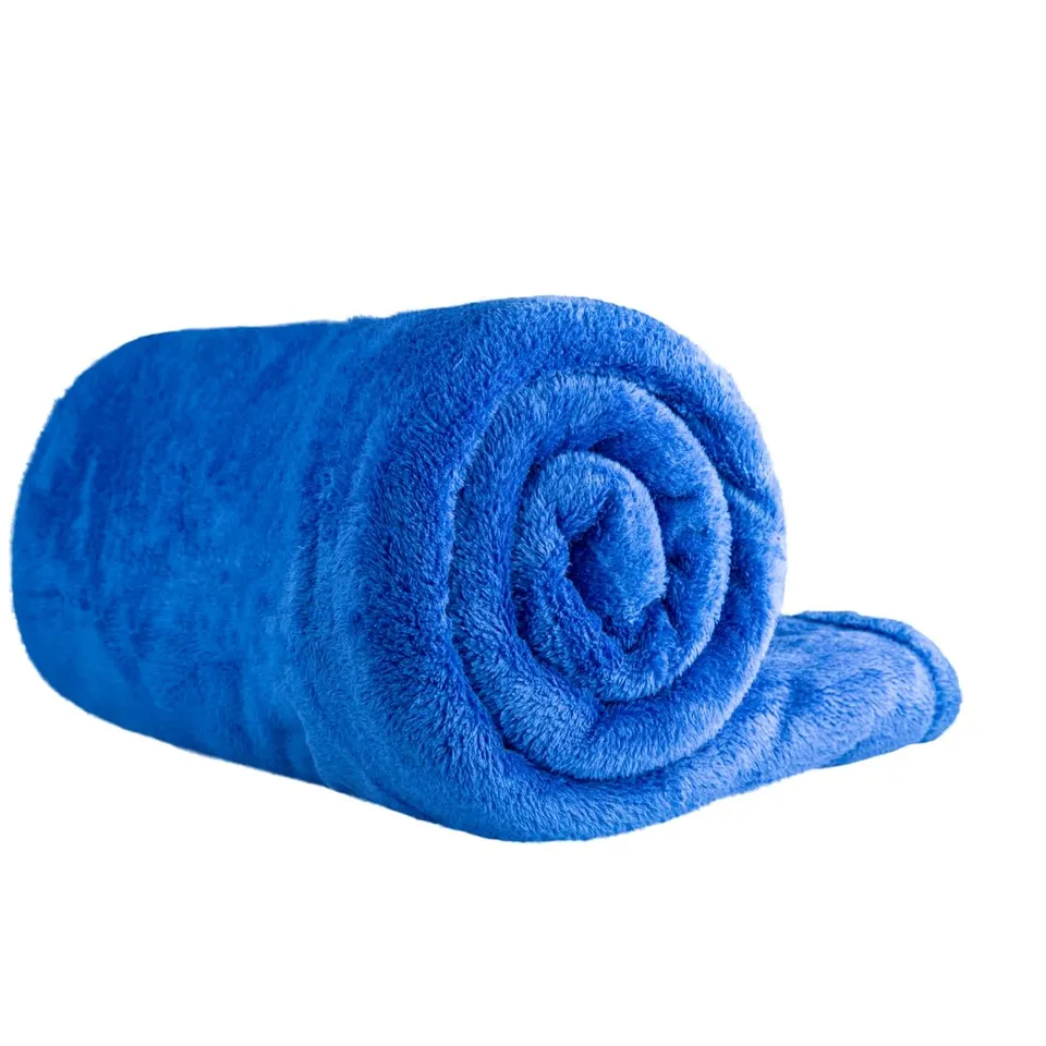clinotest-bettwaren-kuscheldecke-150x220-blau-flauschig-polyester image 1
