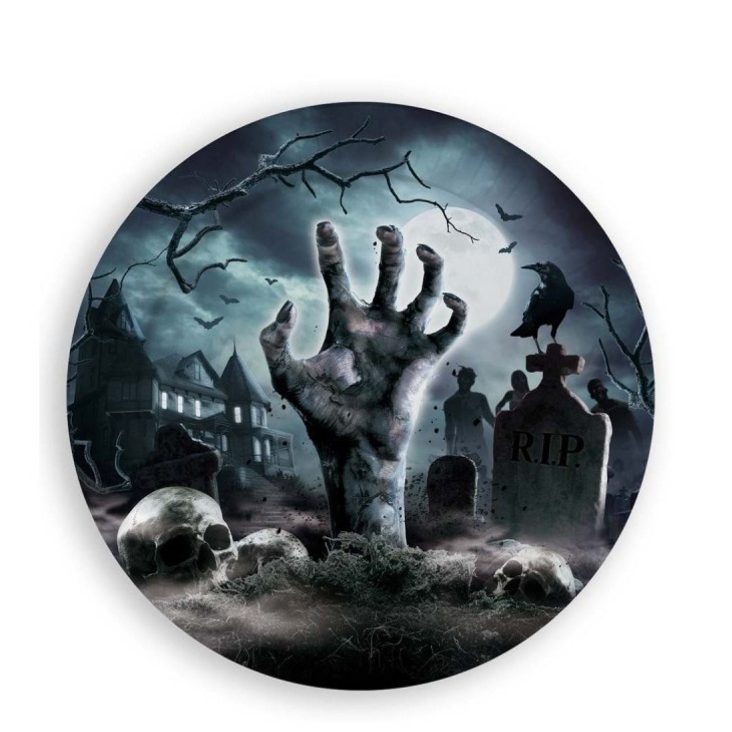 das-kost-mland-halloween-friedhof-pappteller-6-stk-23-cm image 1