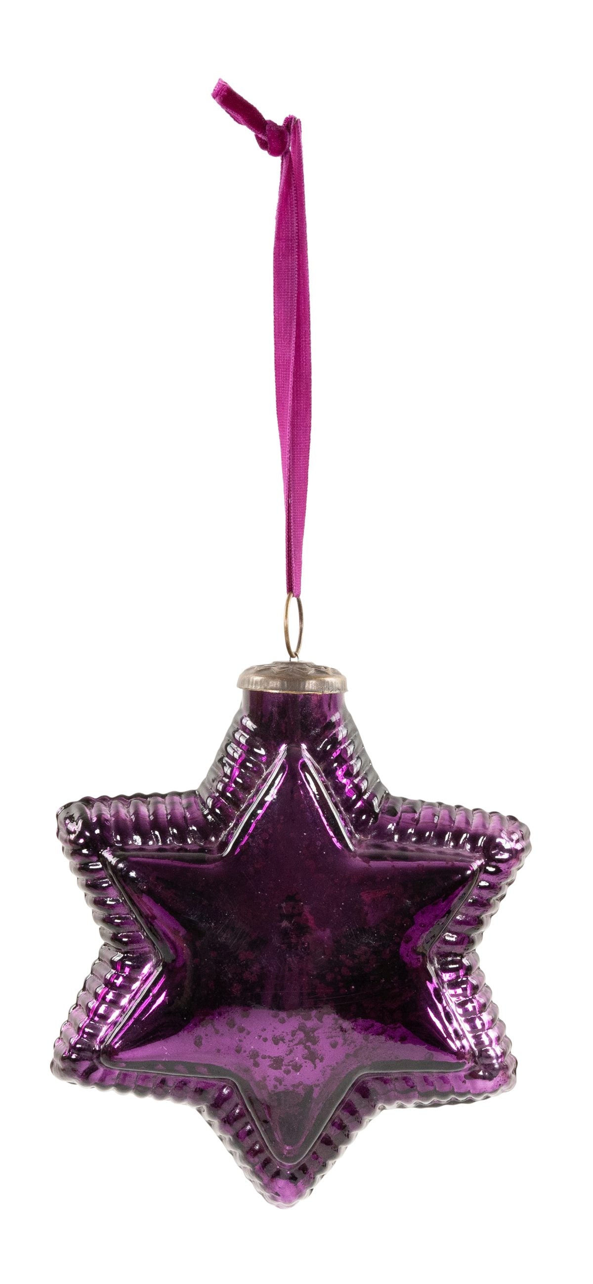 das-kost-mland-deko-glasstern-lila-antik-15-cm-13565 image 1