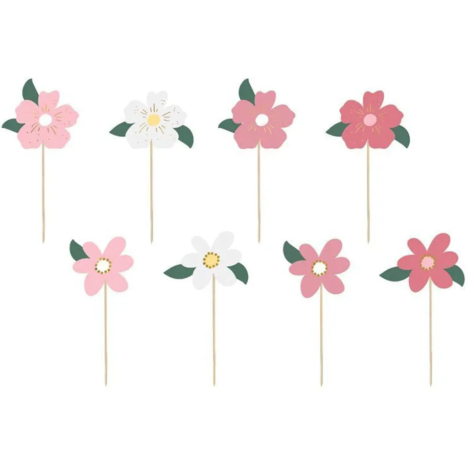 das-kost-mland-dekorationen-tortendeko-blumen-8-stk-torte-13-14-5-cm image 1