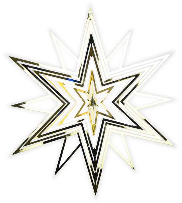 riffelmacher-deko-stern-h-ngen-3d-gold-23cm-metall image 1