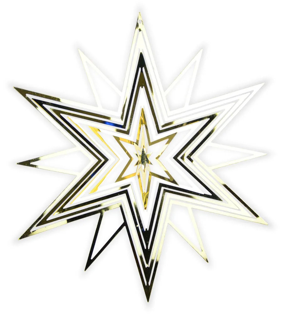 riffelmacher-deko-stern-h-ngen-3d-gold-23cm-metall image 1