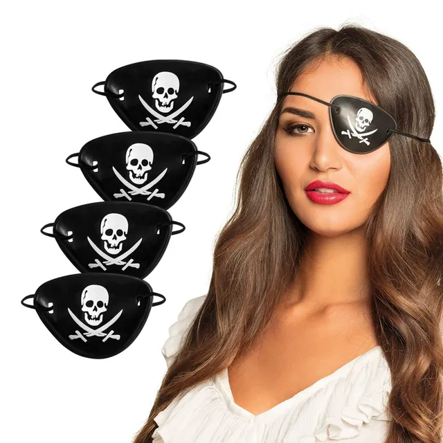 das-kost-mland-dekorationen-piraten-augenklappen-4-stk-totenkopf image 1
