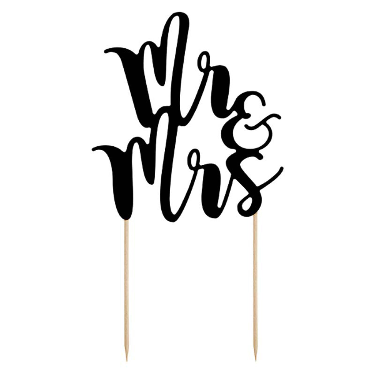 das-kost-mland-mr-mrs-tortendeko-25-5cm-schwarz image 1