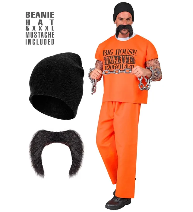 das-kost-mland-herren-str-fling-kost-m-orange-mit-bart image 1