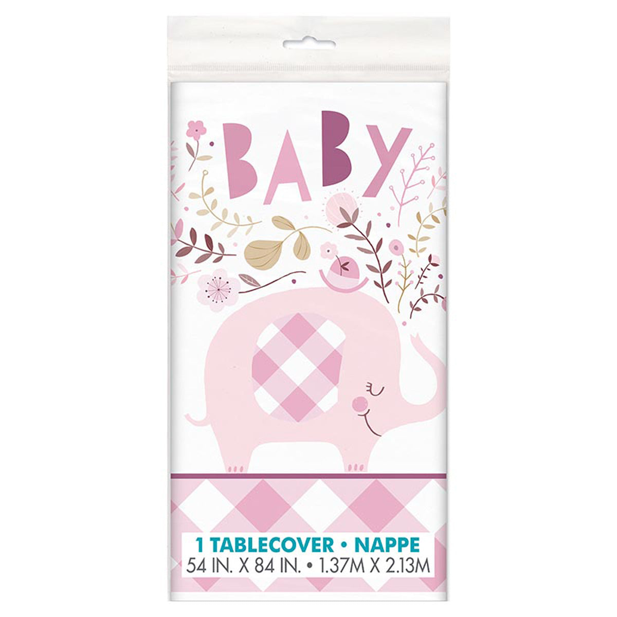 das-kost-mland-elefant-floral-tischdecke-pvc-pink-137x213-cm image 2
