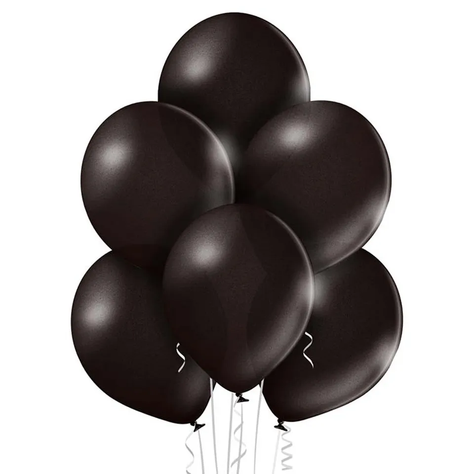 das-kost-mland-dekorationen-luftballon-uni-metallic-30cm-schwarz-25stk image 1