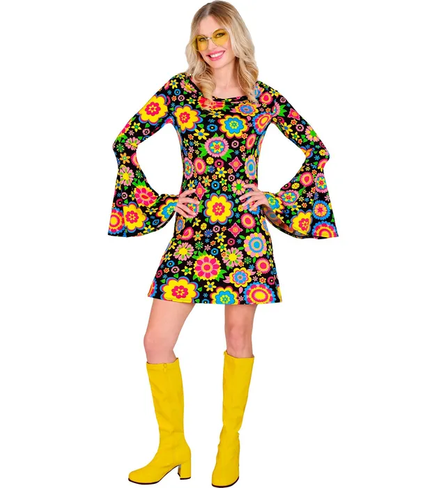 das-kost-mland-damen-retro-kleid-colorful-flowers-60er-70er image 1