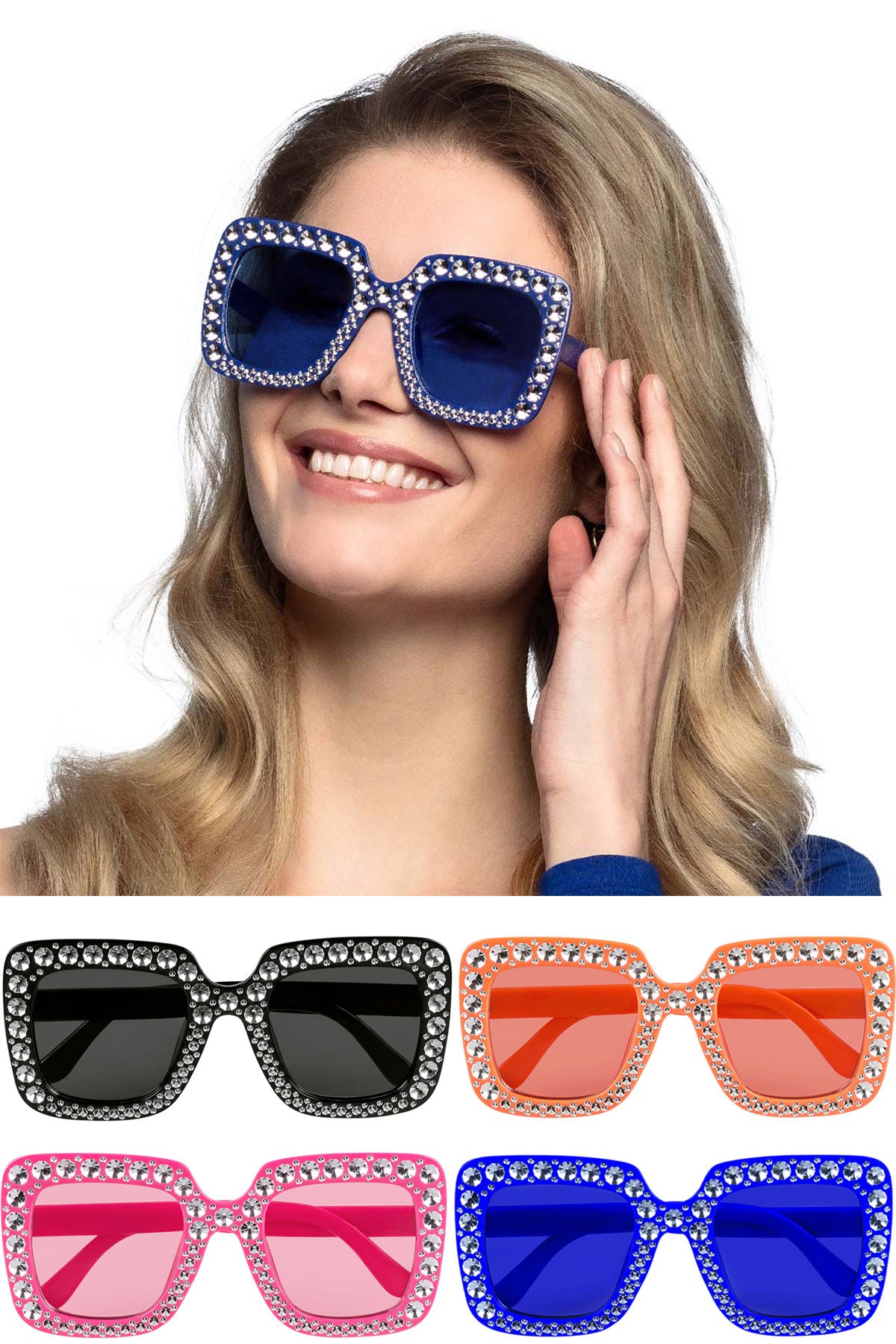 das-kost-mland-bling-bling-partybrille-blau-glitzer image 1