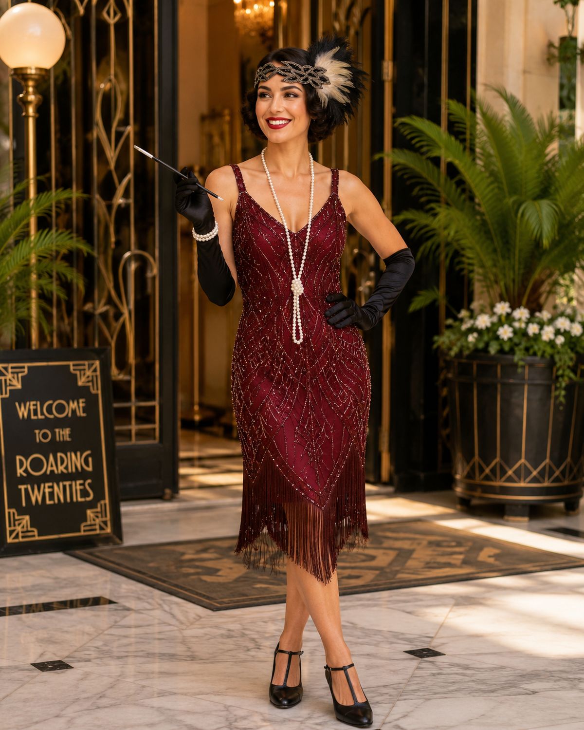 das-kost-mland-roaring-charleston-set-damen-5-tlg-schwarz-gold image 4