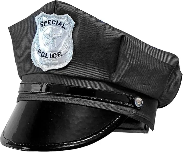 das-kost-mland-accessoires-polizei-m-tze-schwarz-verstellbar image 1