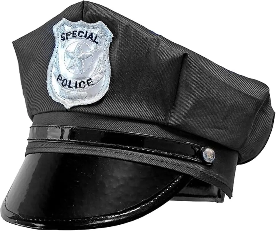 das-kost-mland-accessoires-polizei-m-tze-schwarz-verstellbar image 1