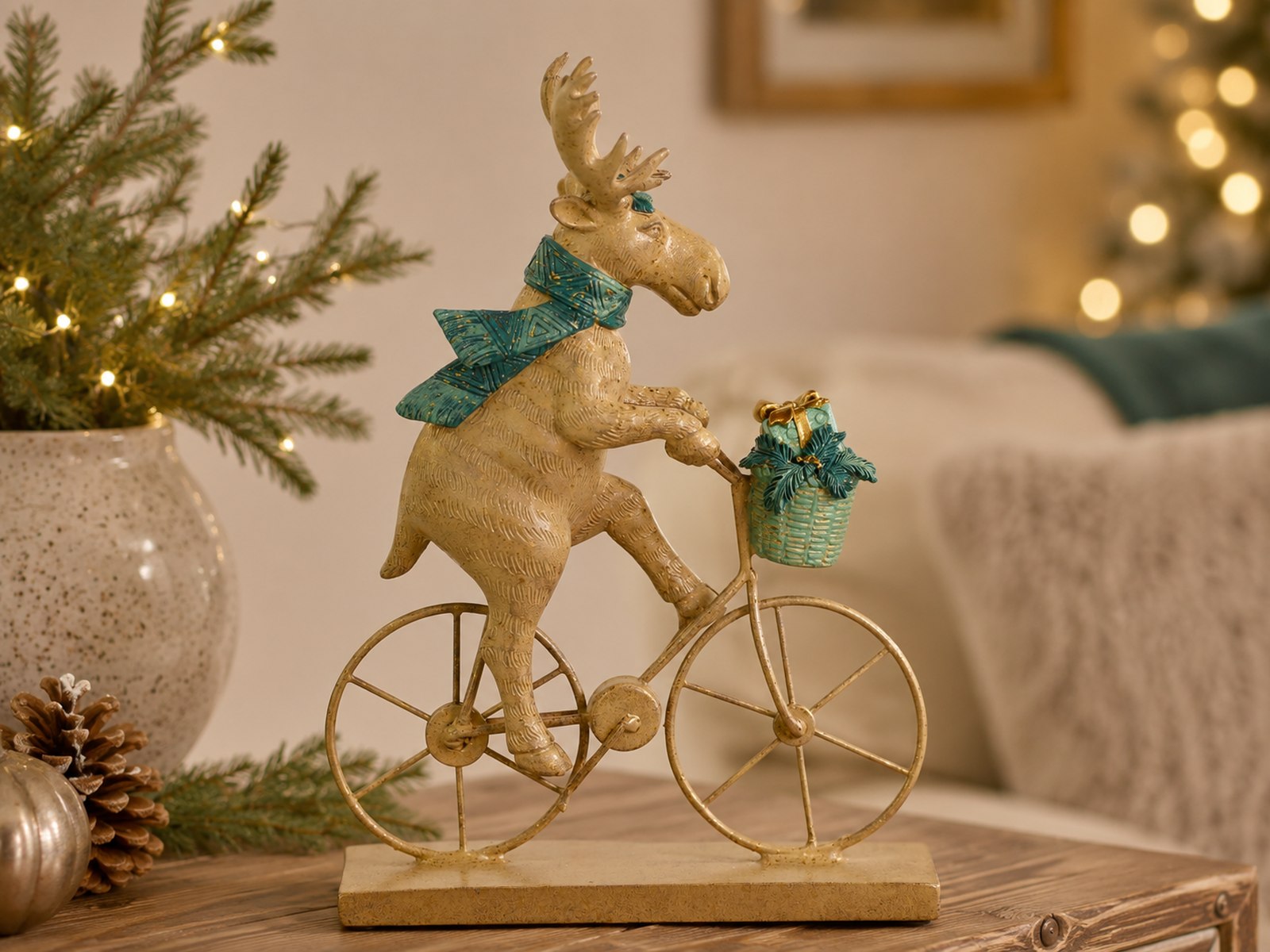 das-kost-mland-elch-auf-fahrrad-polyresin-braun-17x25cm image 4