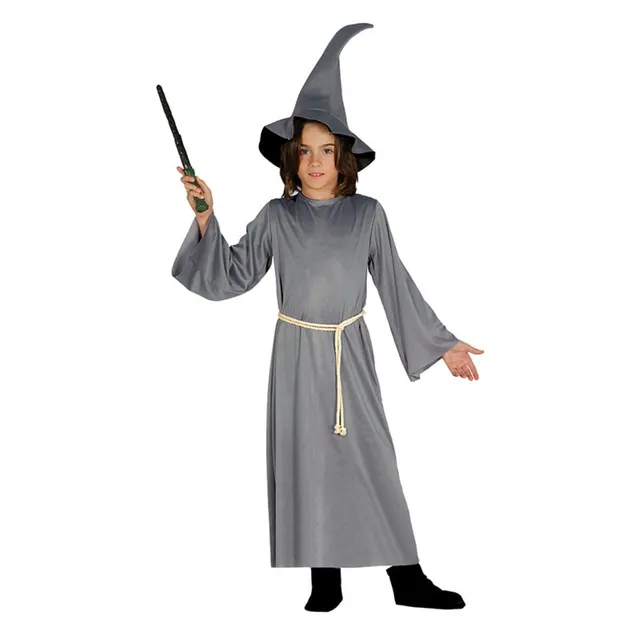 das-kost-mland-jungen-kid-zauberer-kost-m-grau-5-6-jahre-fasching image 1
