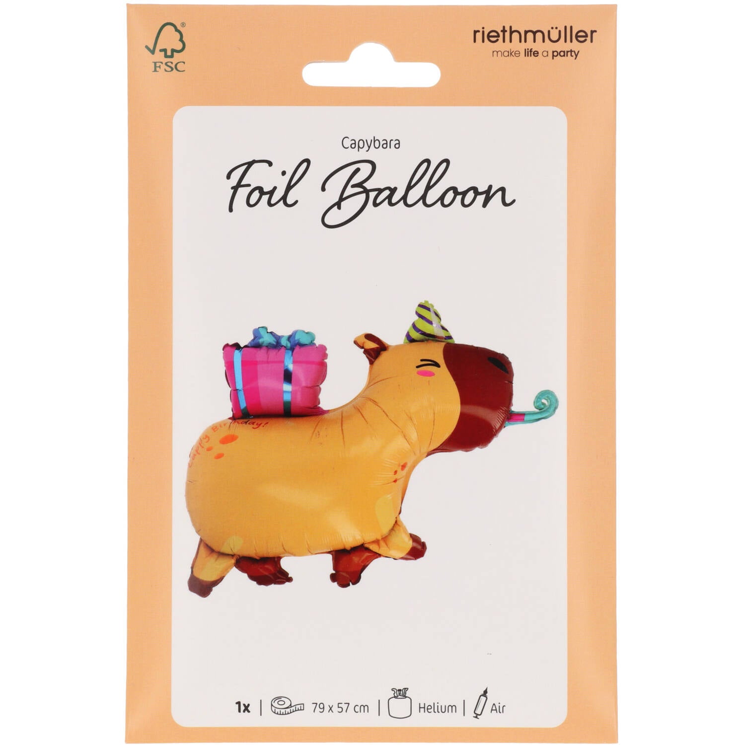 das-kost-mland-capybara-shape-folienballon-69x50-cm image 2