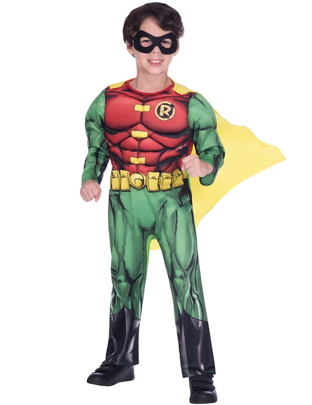 das-kost-mland-jungen-robin-superhelden-kost-m-classic-rot-gr-n image 1