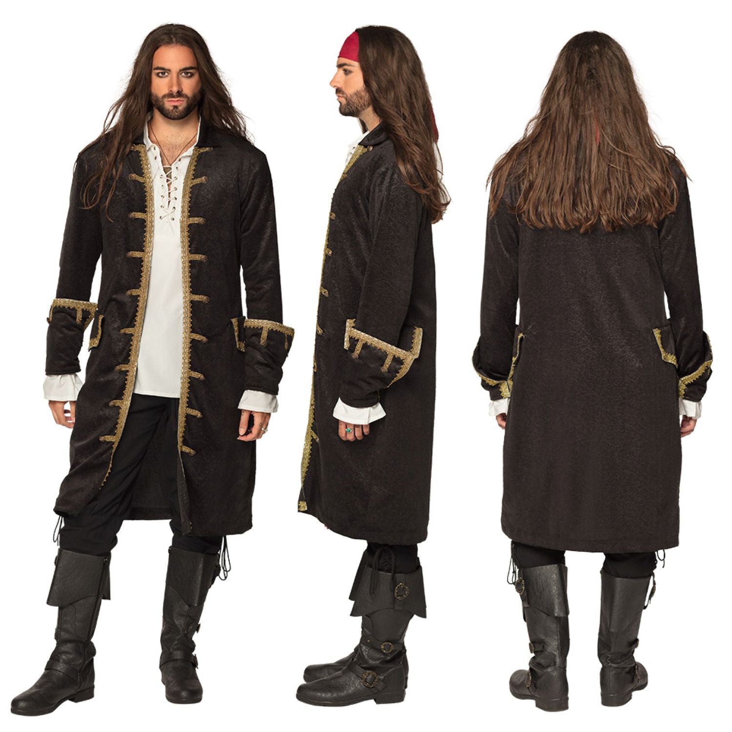 das-kost-mland-herren-piraten-jacke-schwarz-gold-gr-e-l image 4