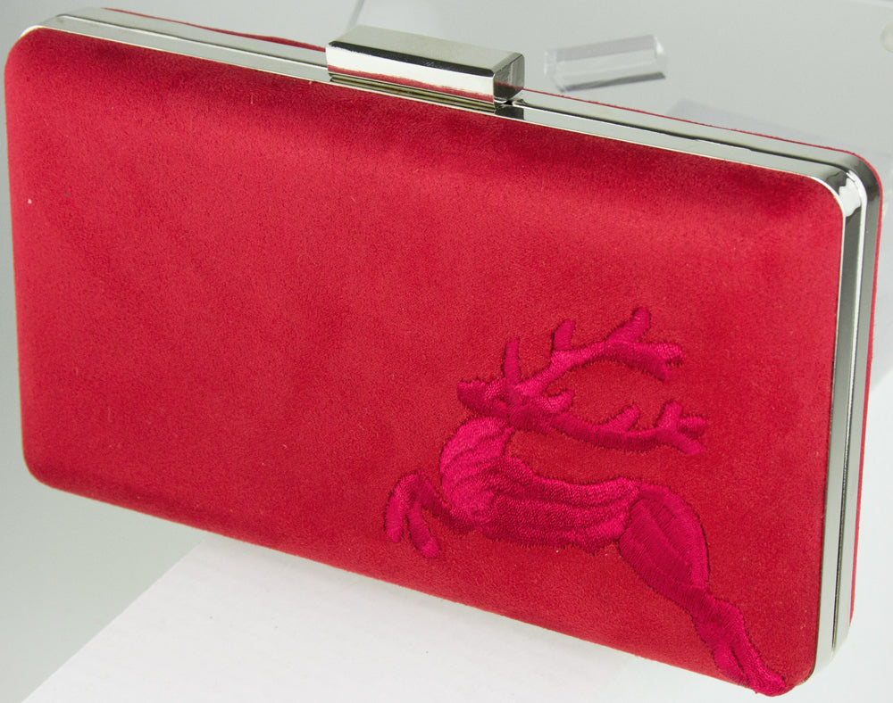 das-kost-mland-accessoires-handtasche-hirsch-clutch-rot-kette image 2