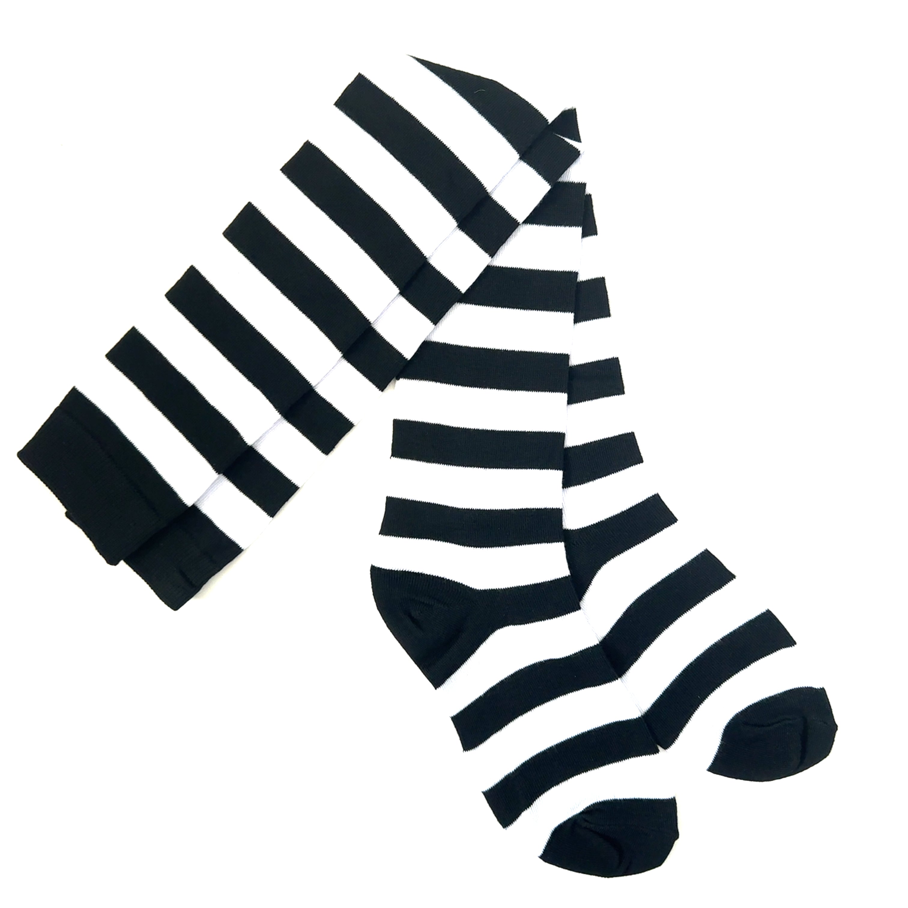 das-kost-mland-ringelstr-mpfe-overknees-kniestr-mpfe-schwarz-wei image 4
