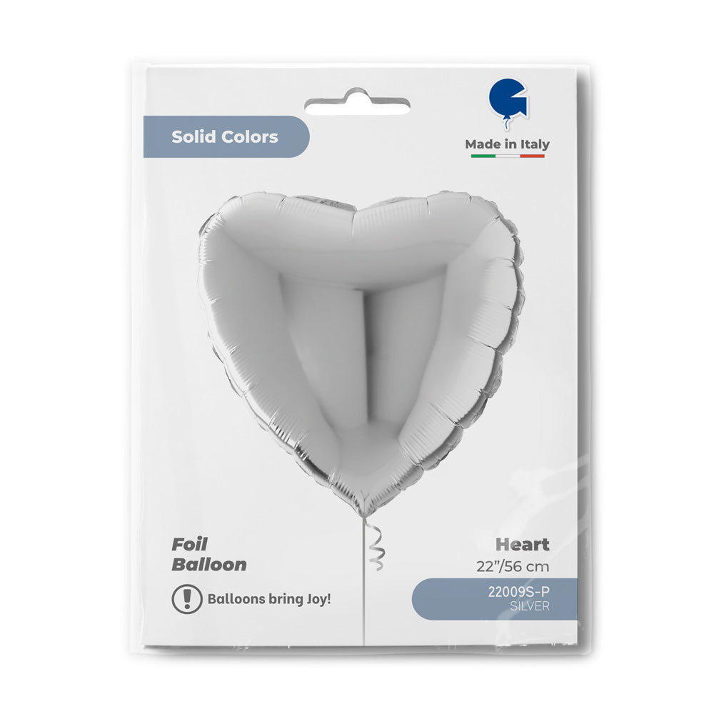 das-kost-mland-folienballon-herz-56cm-silber-uni-partyballon image 2