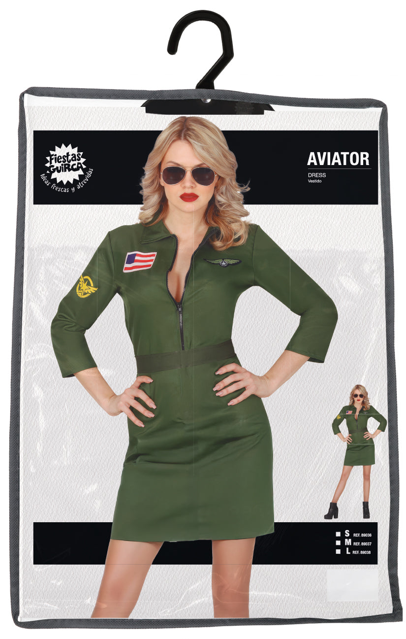 das-kost-mland-kampfpilotin-kost-m-kleid-damen-gr-n-s-l image 2