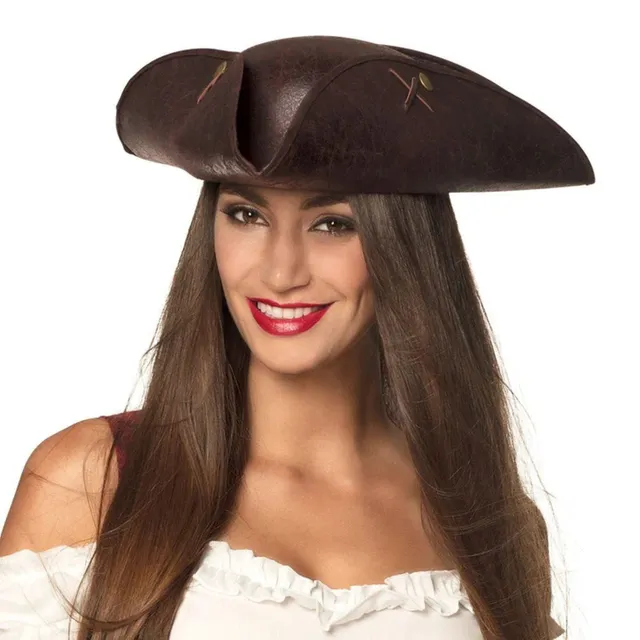 das-kost-mland-accessoires-admiral-valerie-piratenhut-braun-damen image 1