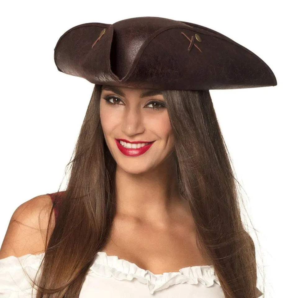 das-kost-mland-accessoires-admiral-valerie-piratenhut-braun-damen image 1