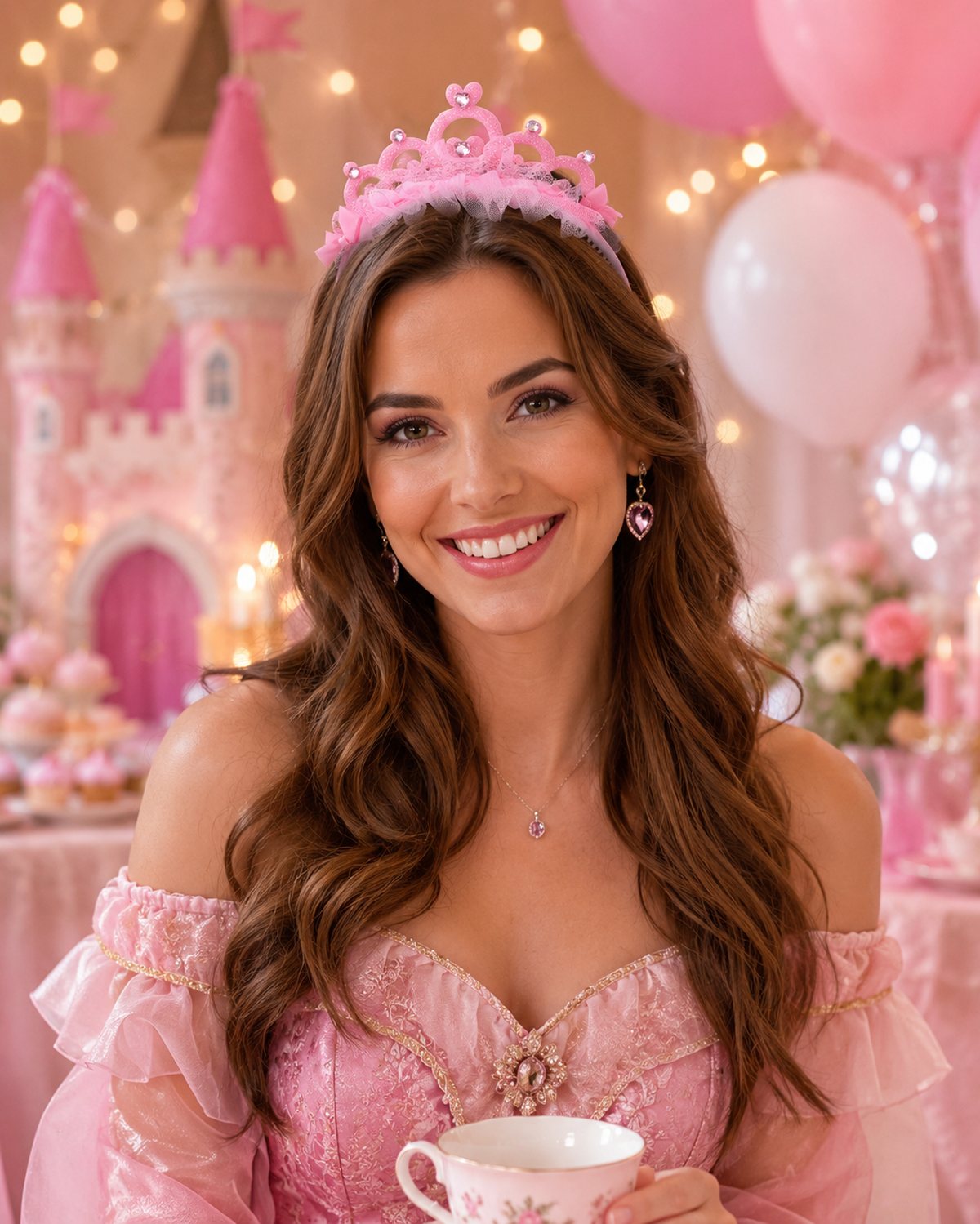das-kost-mland-accessoires-haarreif-diadem-rosa-prinzessin image 2
