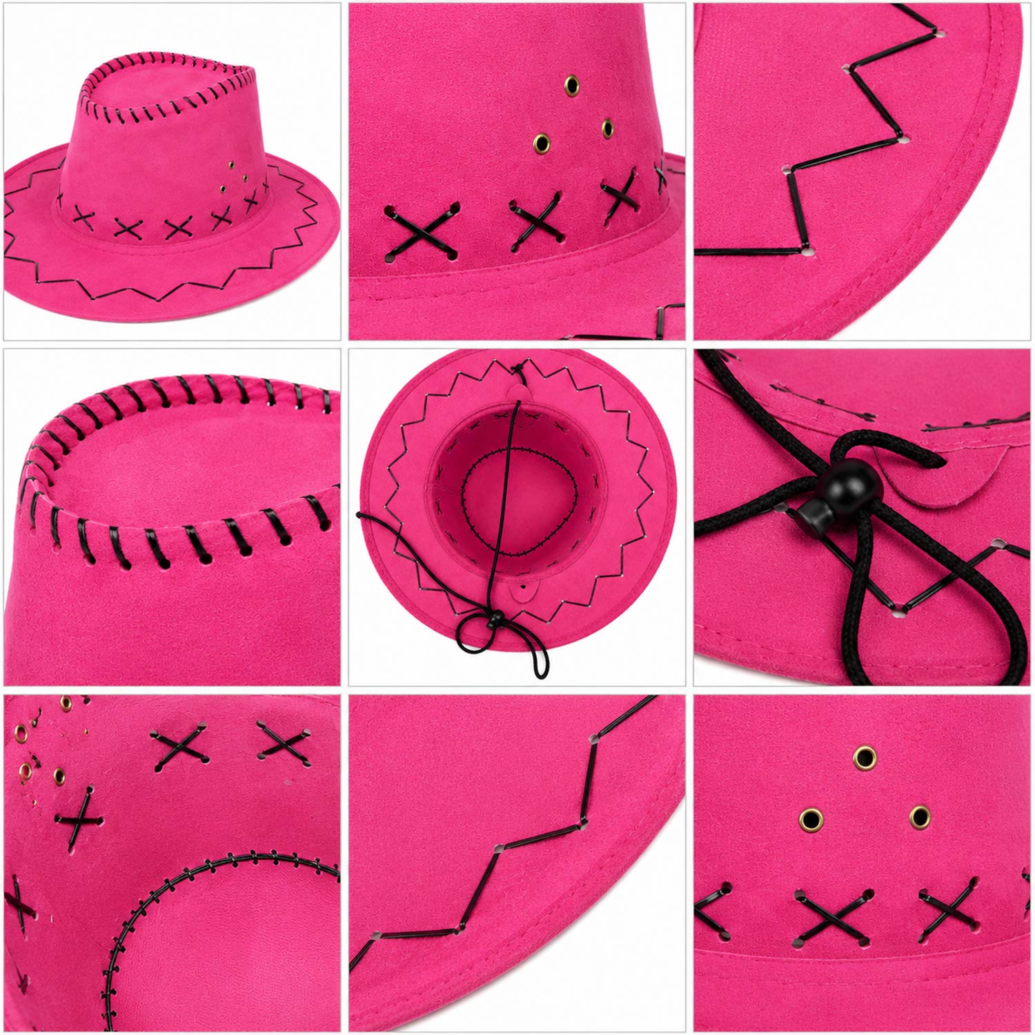 das-kost-mland-accessoires-cowboyhut-kinder-pink-western-48-cm image 5