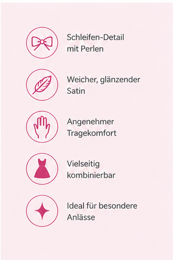 das-kost-mland-accessoires-damen-satin-handschuhe-rosa-schleifen image 5