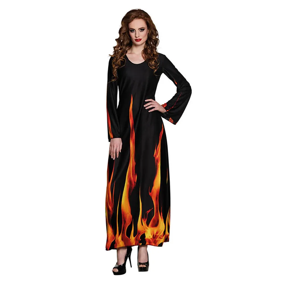 das-kost-mland-lady-feuer-flamme-kost-m-kleid-gr-36-38 image 1
