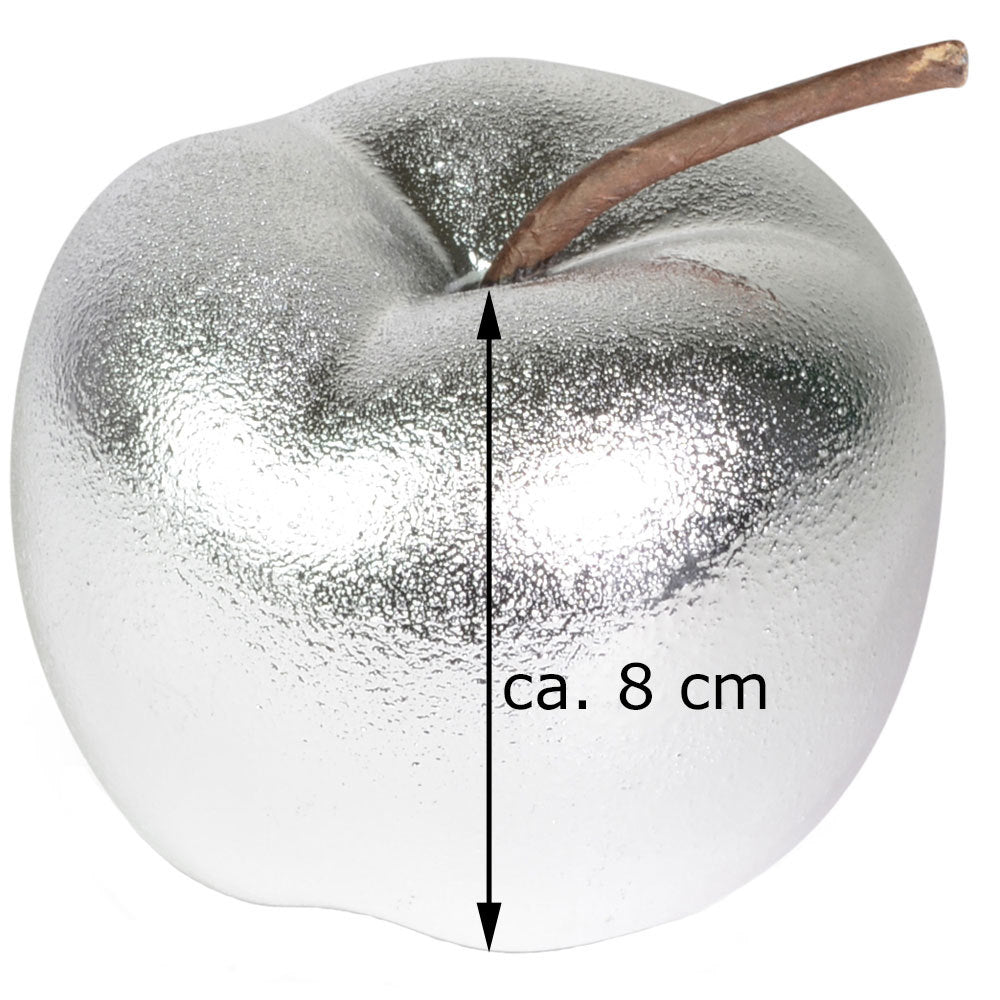 das-kost-mland-deko-apfel-silber-8cm-dolomit-gl-nzend image 2