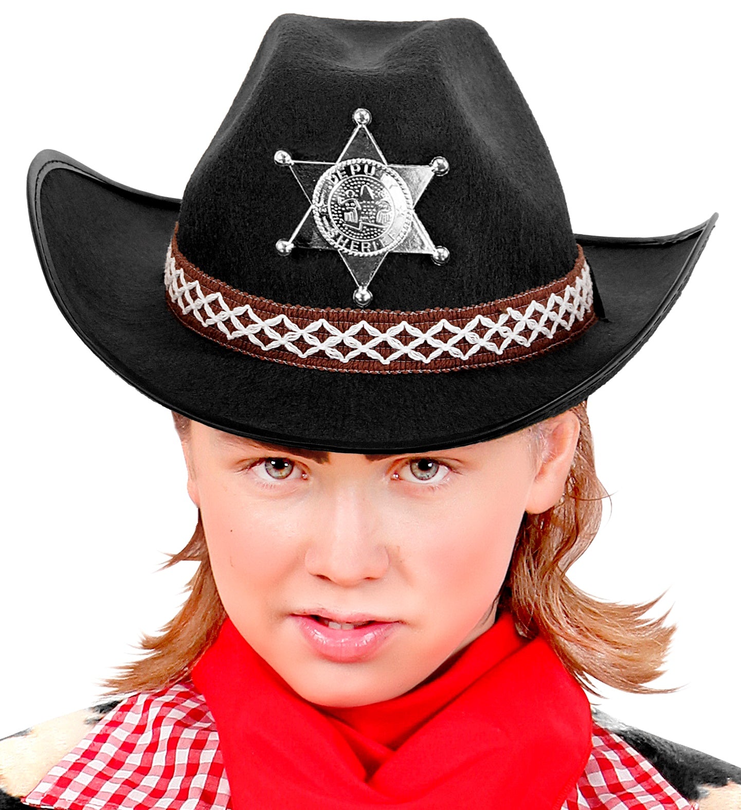 das-kost-mland-cowboyhut-kinder-schwarz-sheriffstern-hut image 3