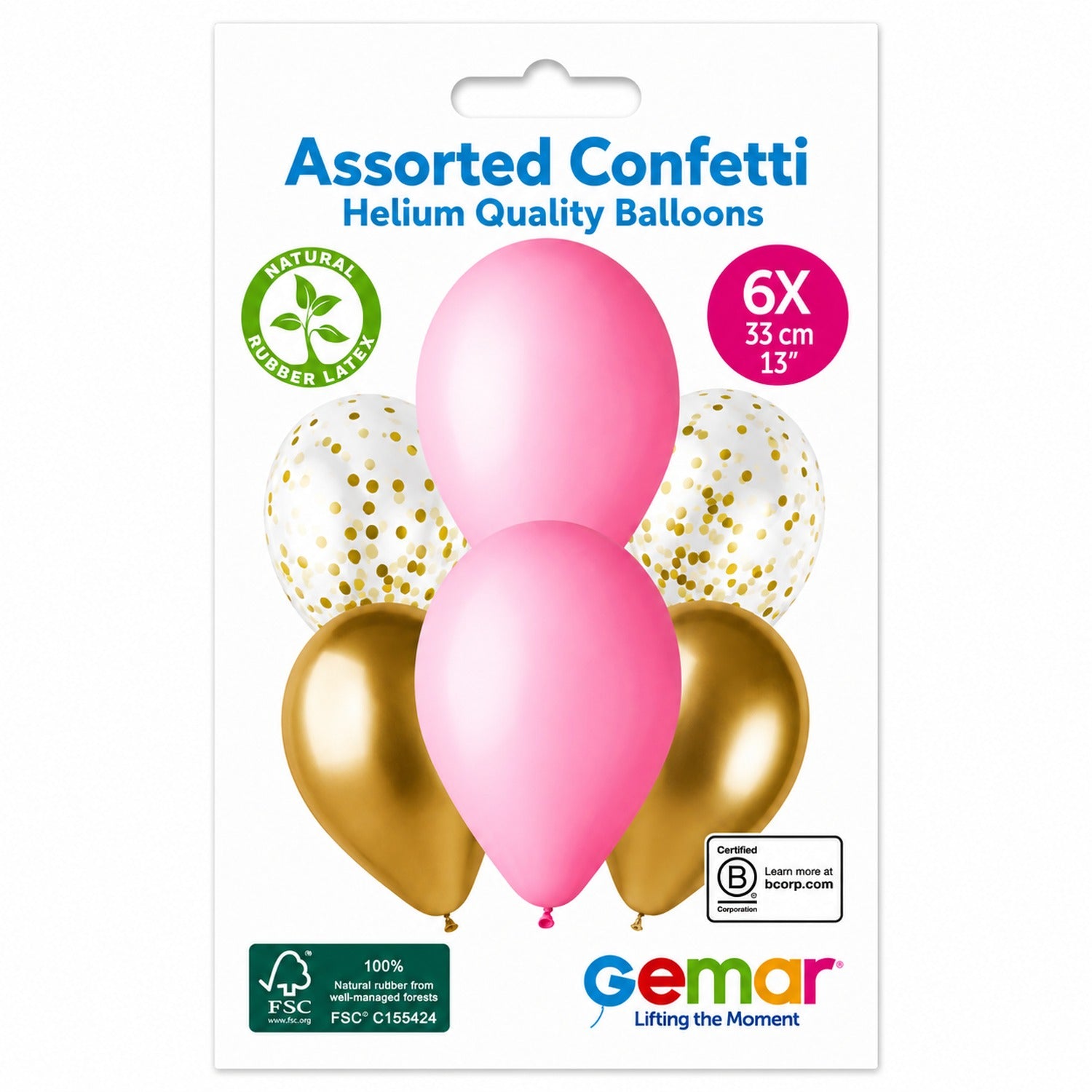 das-kost-mland-dekorationen-latexballon-33-cm-rosa-gold-6-st-ck image 2