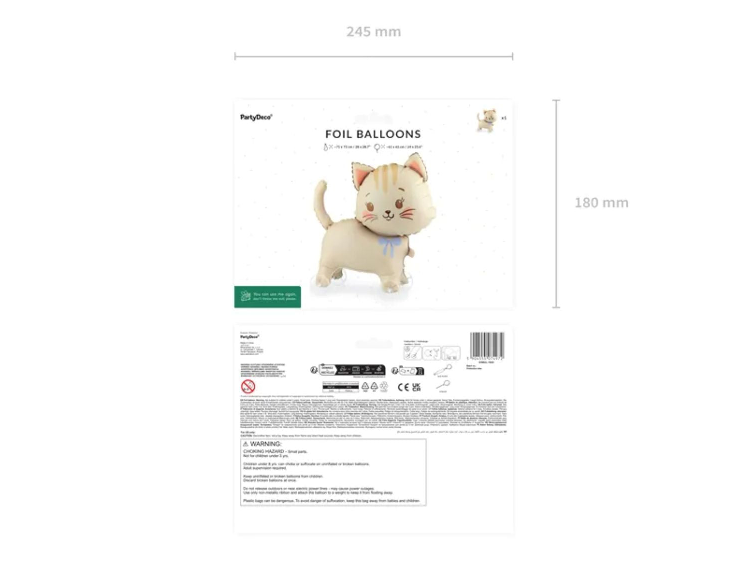 das-kost-mland-katze-auf-r-dern-folienballon-61x65-cm image 3