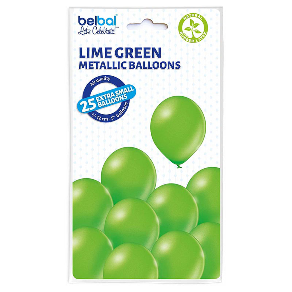 das-kost-mland-dekorationen-luftballon-metallic-12cm-limette-25stk image 1