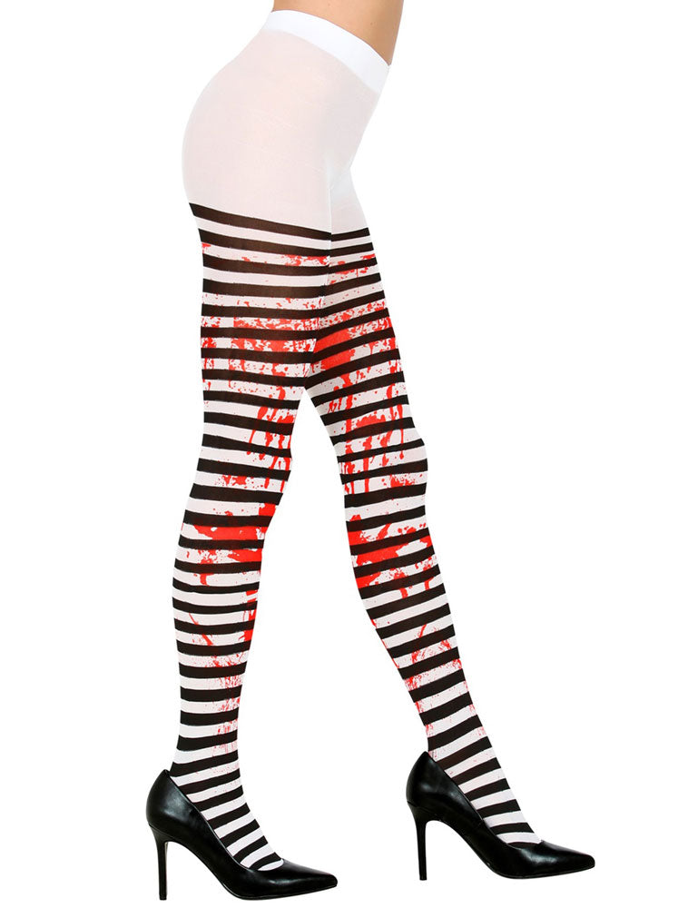das-kost-mland-accessoires-blutige-strumpfhose-damen-50-den-schwarz-wei image 2