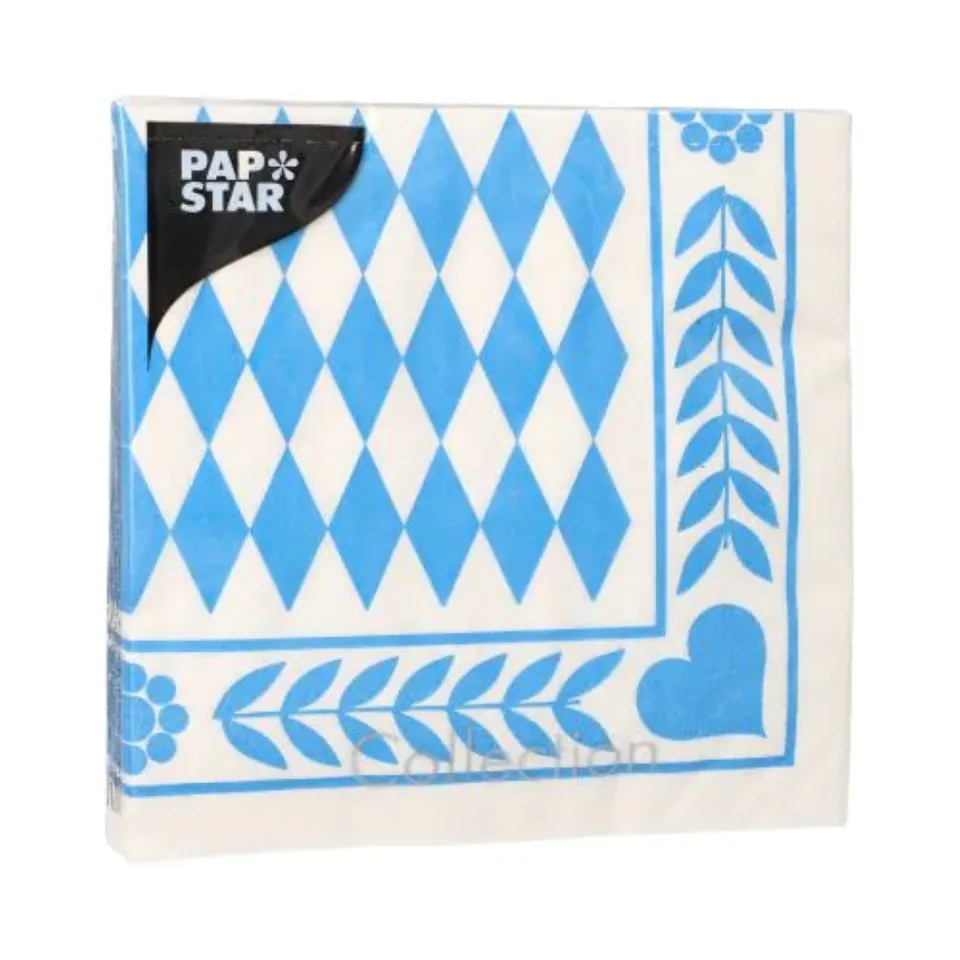 das-kost-mland-dekorationen-servietten-bayrisch-blau-20-stk-33cm image 1